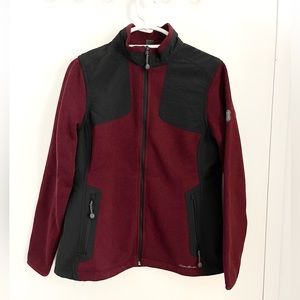Eddie Bauer Fleece Jacket - Maroon color